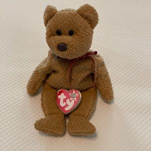 Ty Beanie Baby Brown Curly Bear Style 4052